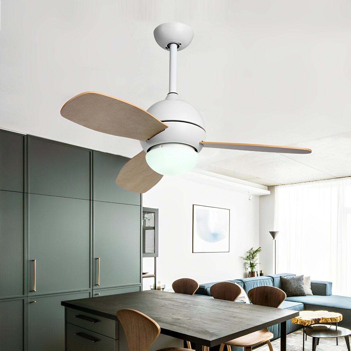 36" Modern Ceiling Fan with LED Light and Remote Control – Flyachilles