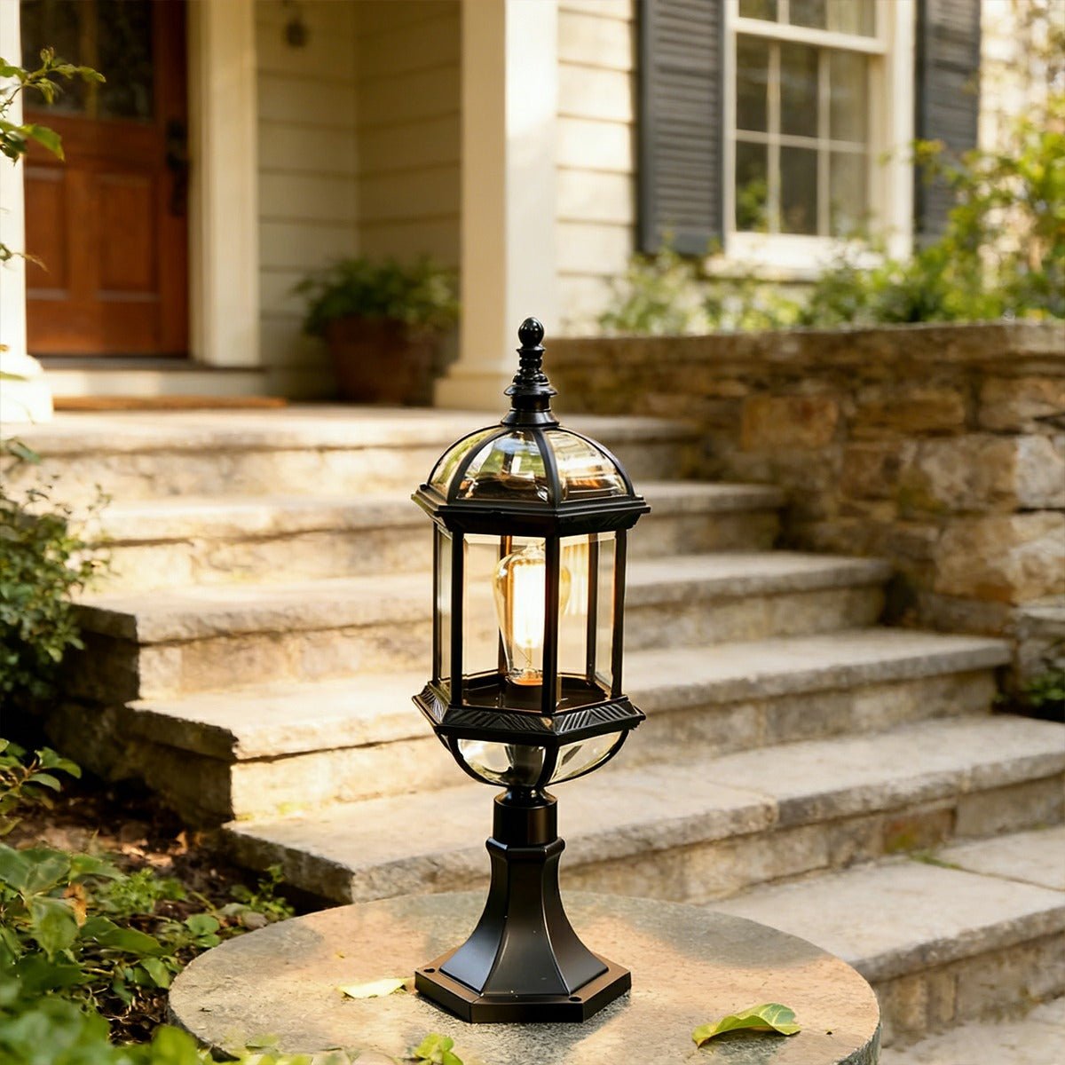 Waterproof Black LED Outdoor Post & Pillar Lights – Nordic Vintage