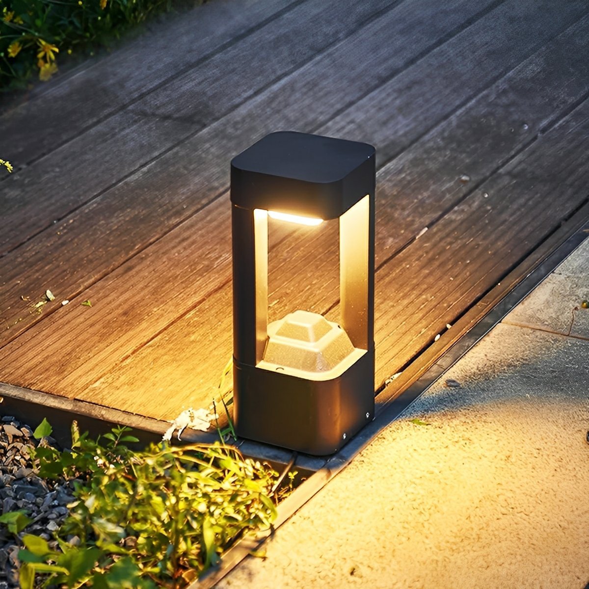 Waterproof Rectangular Frame LED Outdoor Post & Column Lights