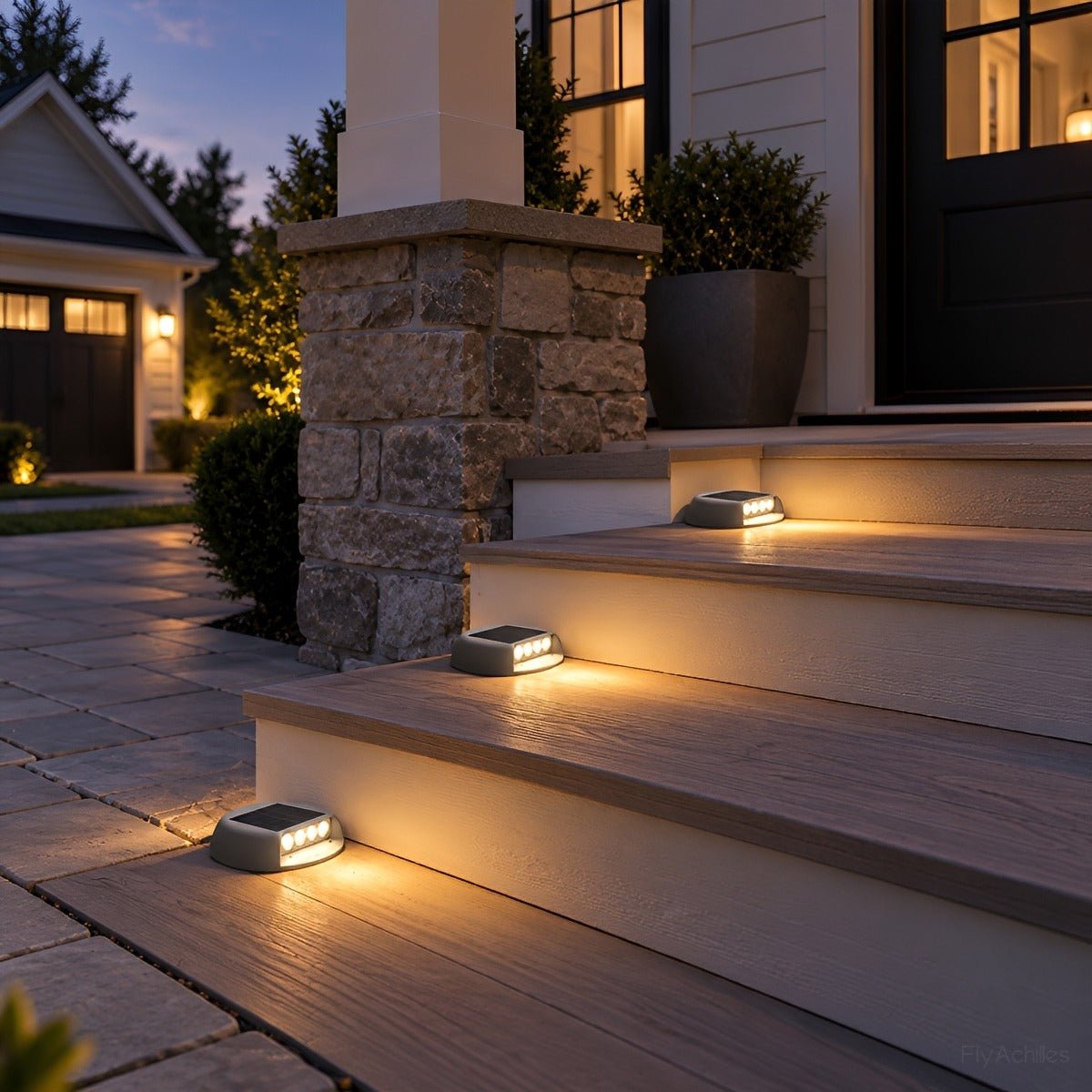 Solar Deck Stair Lights LED Outdoor Step Lights