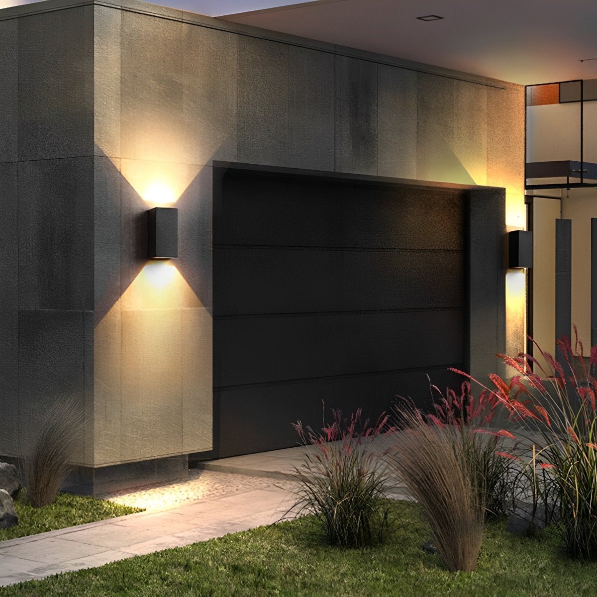 Waterproof Solar Up Down Light Rectangular Wall Sconces – Flyachilles