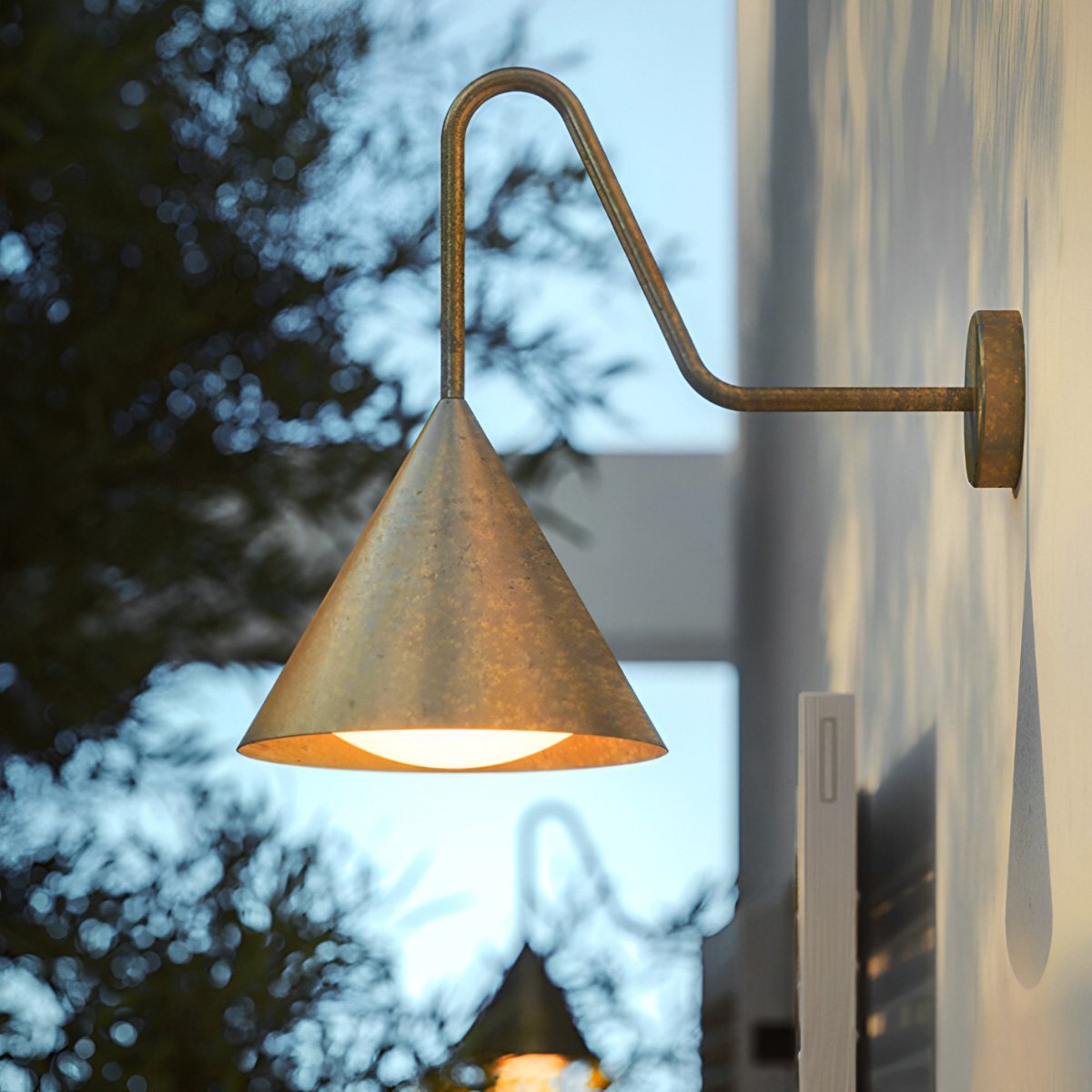 Bell Shaped Outdoor Light Fixtures PLB17 Brass LED Bell Shaped Pathway