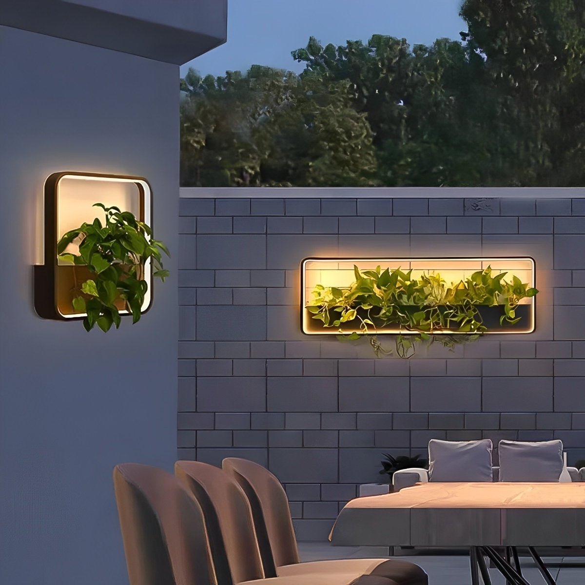Waterproof Solar LED Outdoor Wall Light Wall Wall Sconce Plants Pot Multipurpose Nature Friendly For Patio Yard Hardwired / Rectangular / 31.5 ''L
