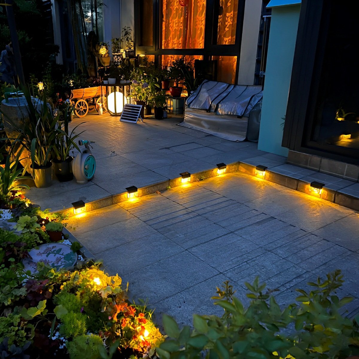 Waterproof Solar Modern Outdoor Fence Wall Lights Post Light Stair