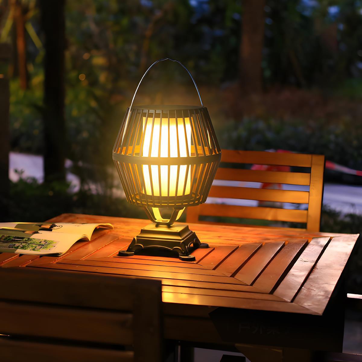 Waterproof Solar Outdoor Lantern Tabletop Lamp Desk Lamp Post Light Colorful Solar / Colorful / Single