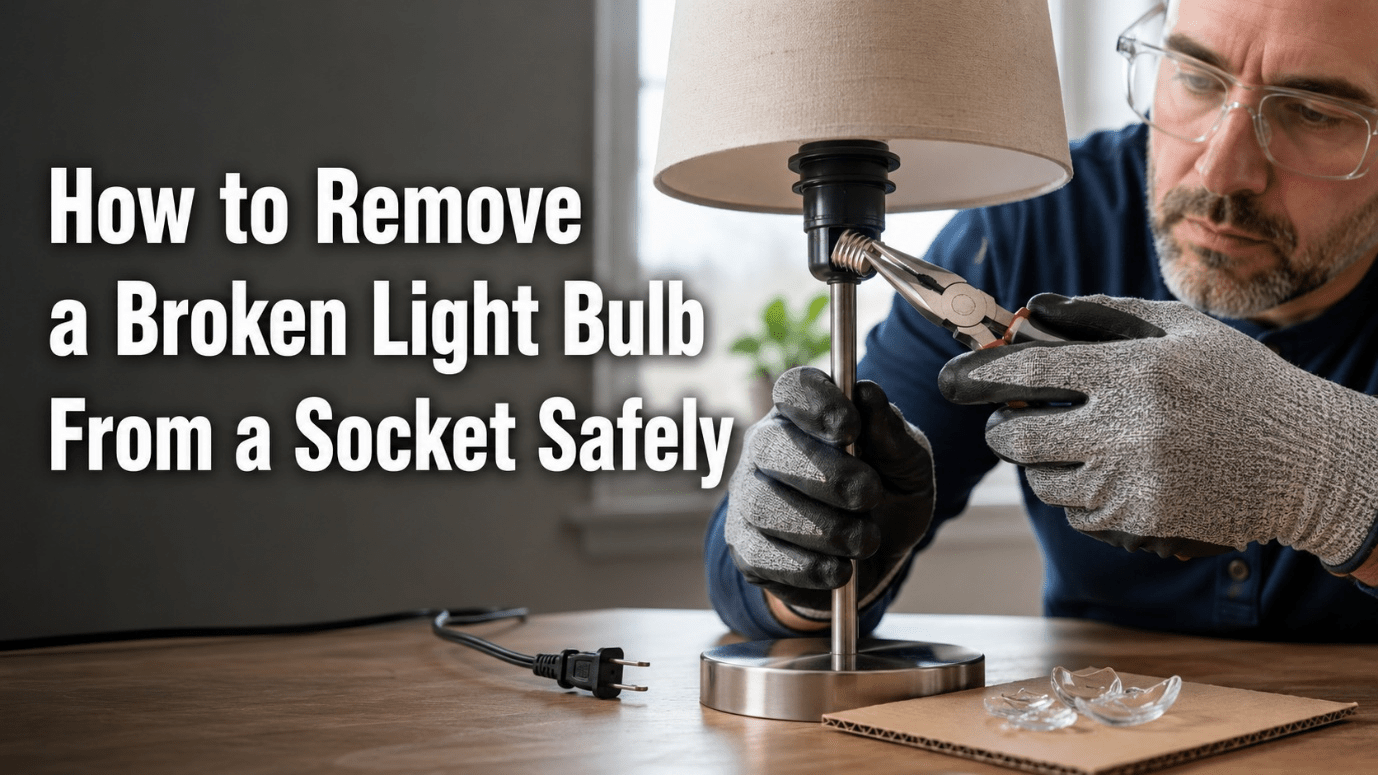 How to Remove a Broken Light Bulb From a Socket Safely - Flyachilles