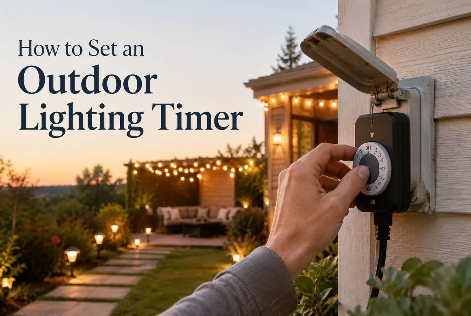 How to Set an Outdoor Lighting Timer: Step by Step - Flyachilles
