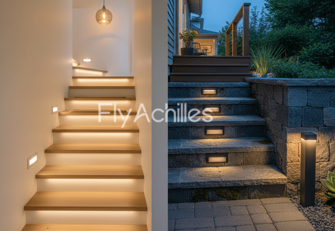 Indoor vs Outdoor Stair Lighting: Key Requirements You Need to Know - Flyachilles