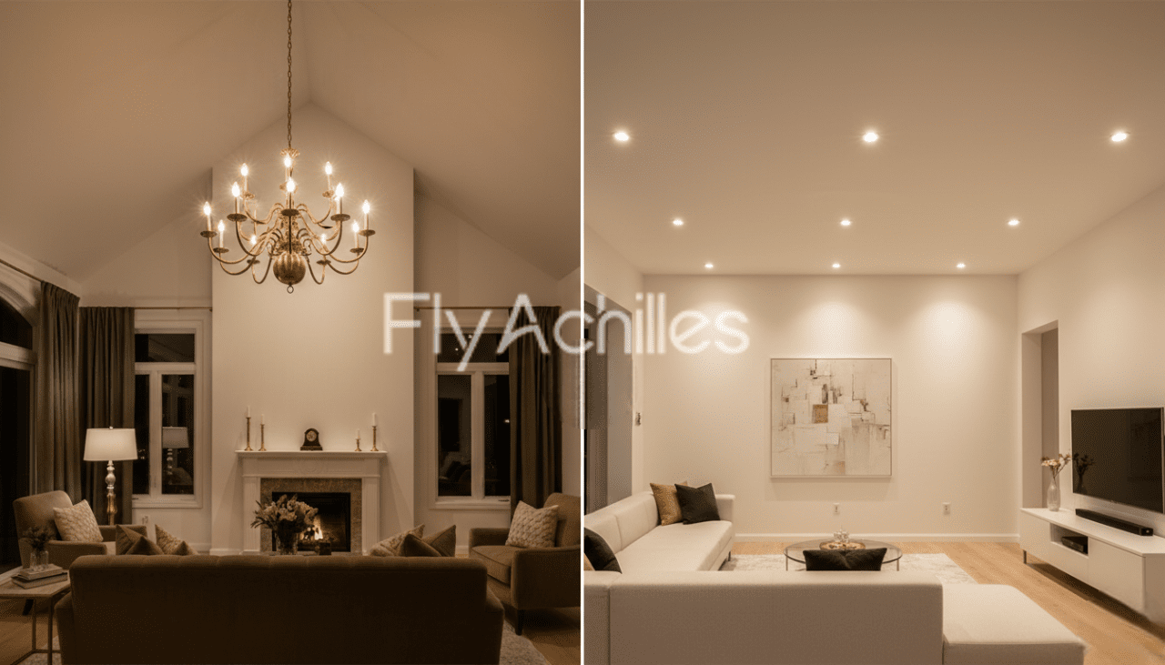 Single Central Light vs. Layered Recessed Lights: Which is Better for Your Living Room? - Flyachilles