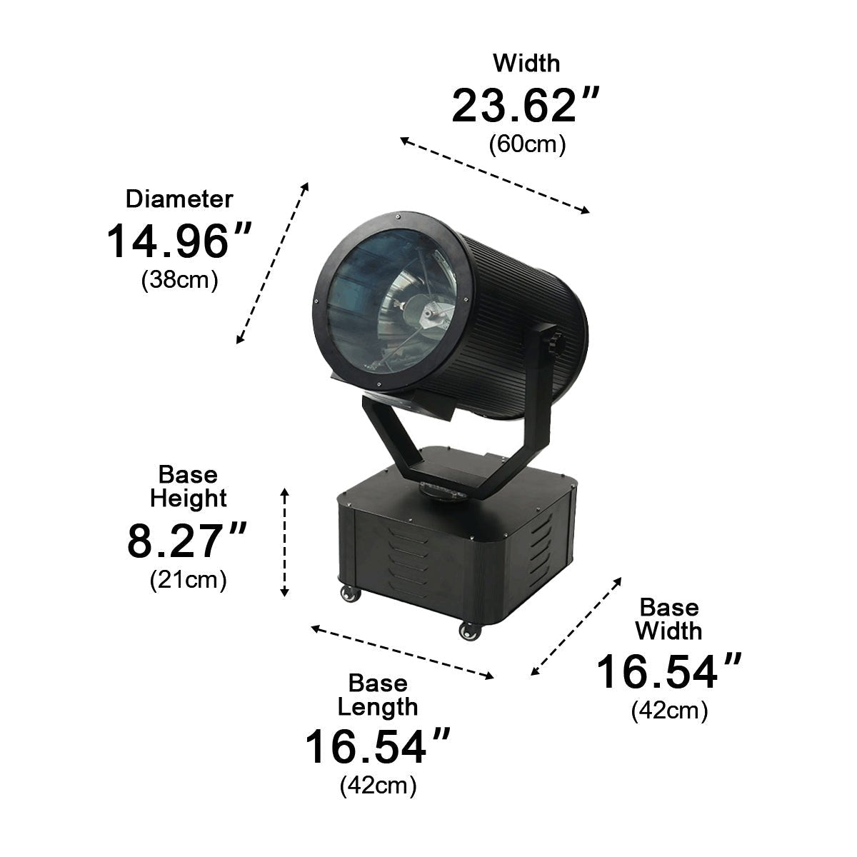 1000W/2000W Outdoor Super Bright Aerial Spotlight Remote Searchlight - Flyachilles