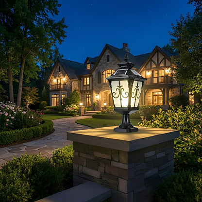Victorian Style Fence Post Lights LED Garden Lamp Column Light Pillar Lam - Flyachilles