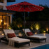 10FT 3 - Tier Solar Patio Outdoor Umbrella with 32 LED Lights - Flyachilles
