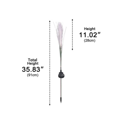 10pcs Solar Waterproof Simulated Reed Fiber Optic Outdoor Lawn Lights - Flyachilles