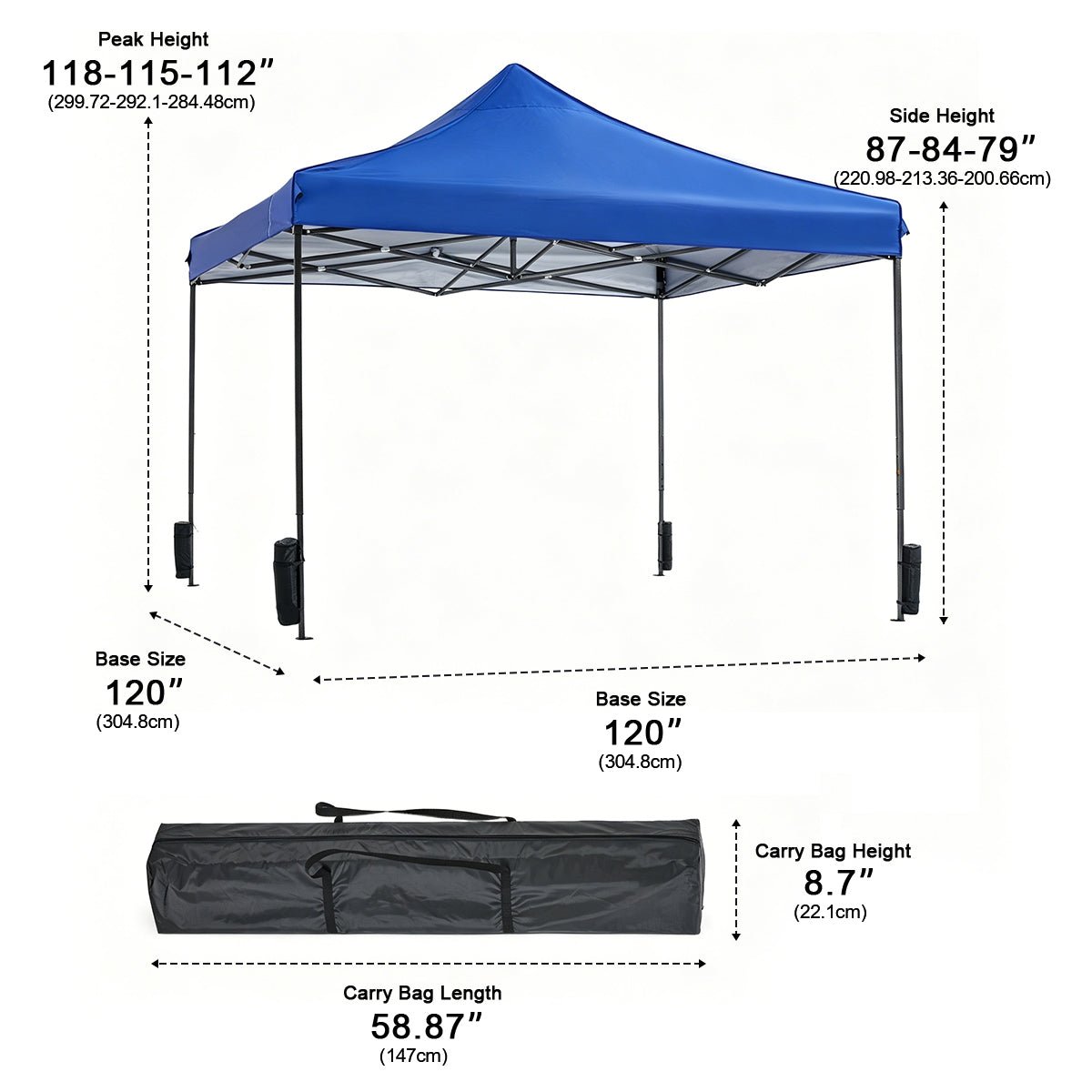 10x10 Pop Up Canopy Tent Portable Outdoor Shelter Shade - Flyachilles