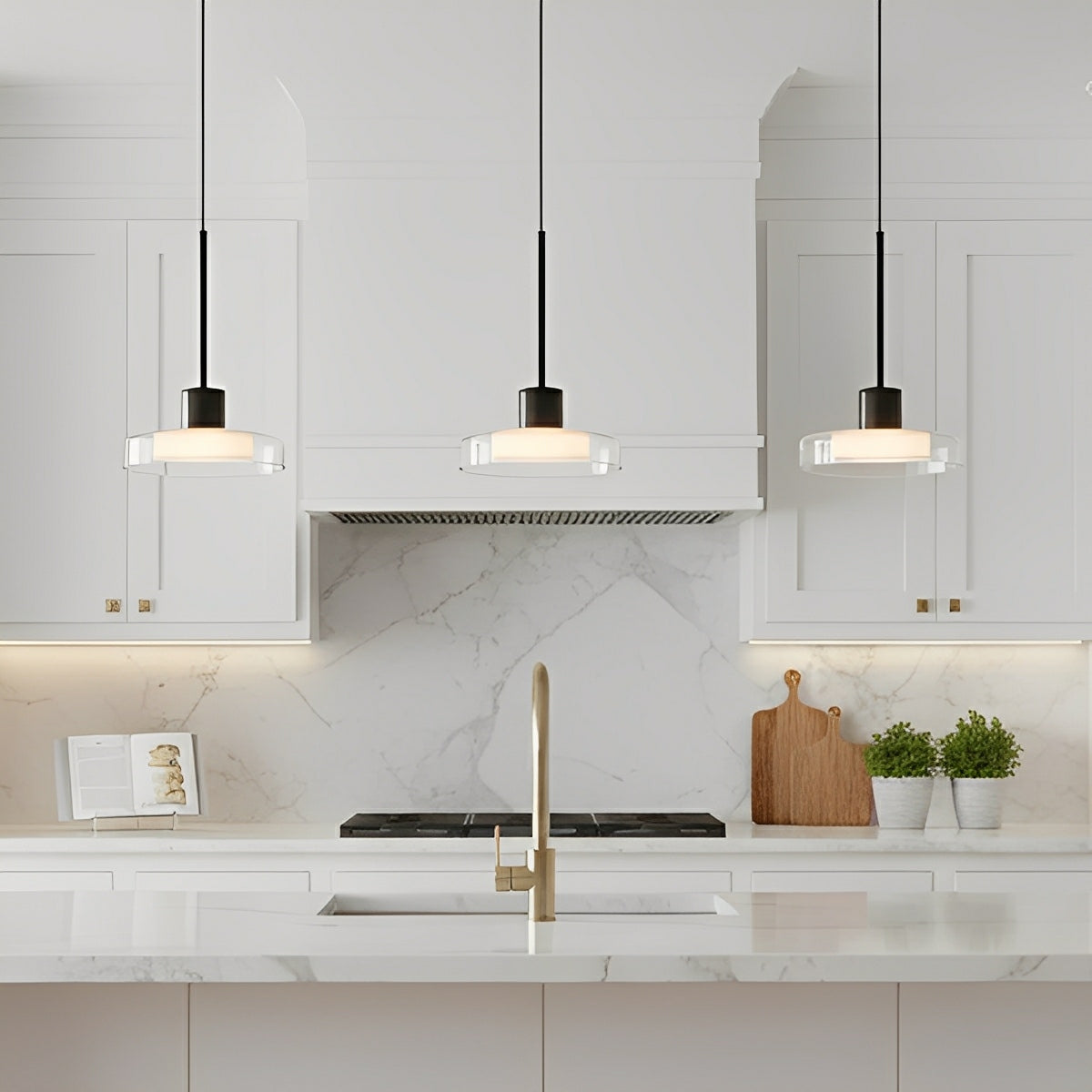 Modern Minimalist Glass Indoor Bar Pendant Lights