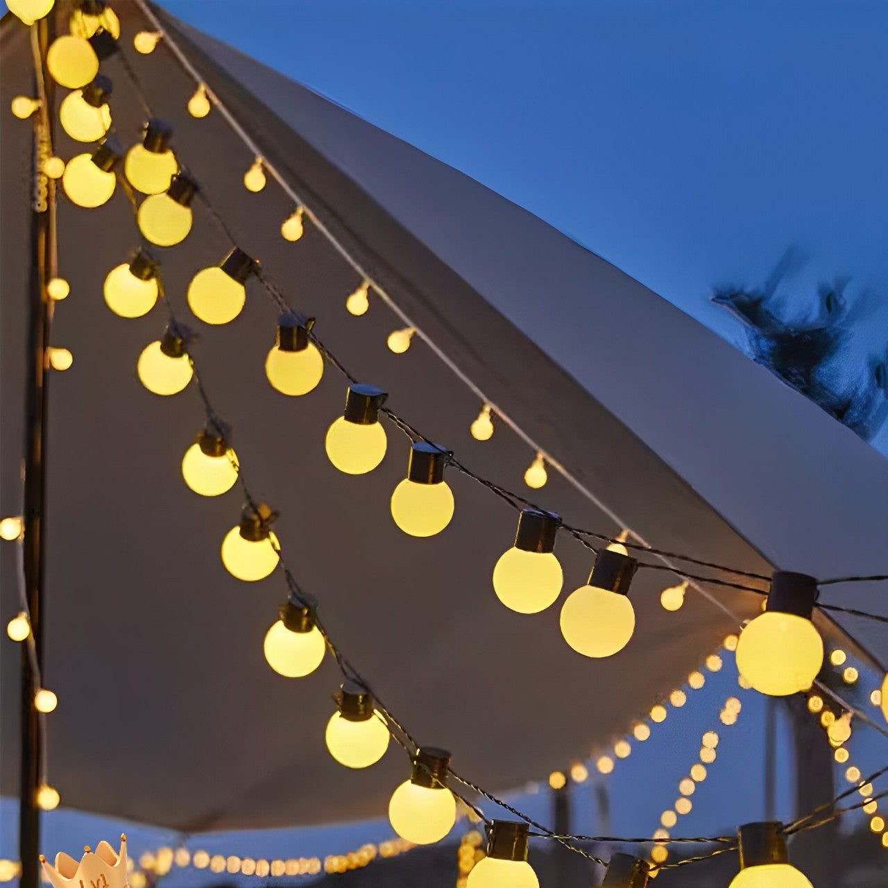 LED Solar Outdoor Tent Canopy String Lights Camping