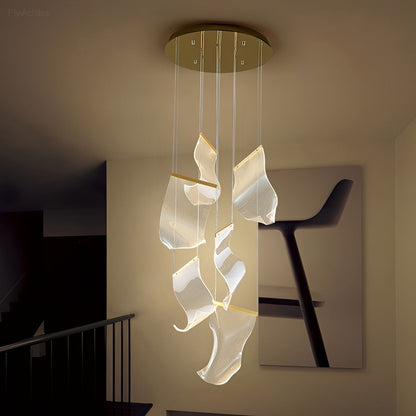 Modern Luxury Sculptural Ribbon LED Chandelier