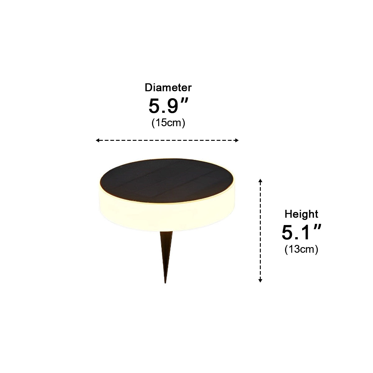 Round Square LED Waterproof Outdoor Solar Decking  Lawn Lights Wall Lights
