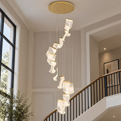Modern Luxury Sculptural Ribbon LED Chandelier