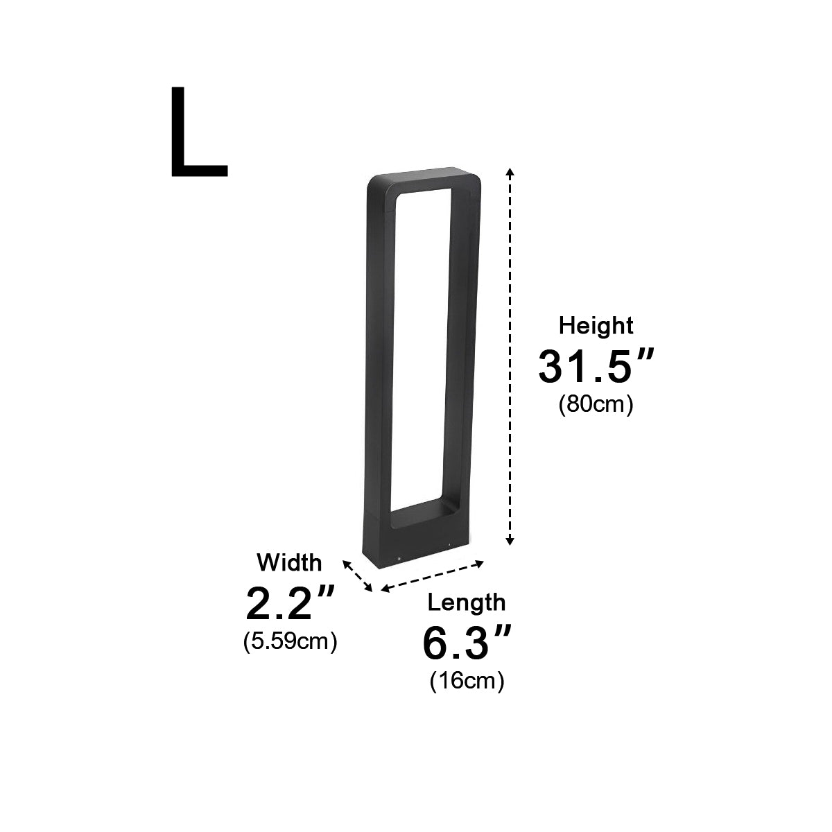 Rectangular Frame Waterproof Led Blac...
