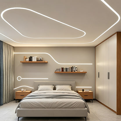 Outdoor Waterproof Flexible Rececessed Linear LED Strip Lights Stair Light DC24V