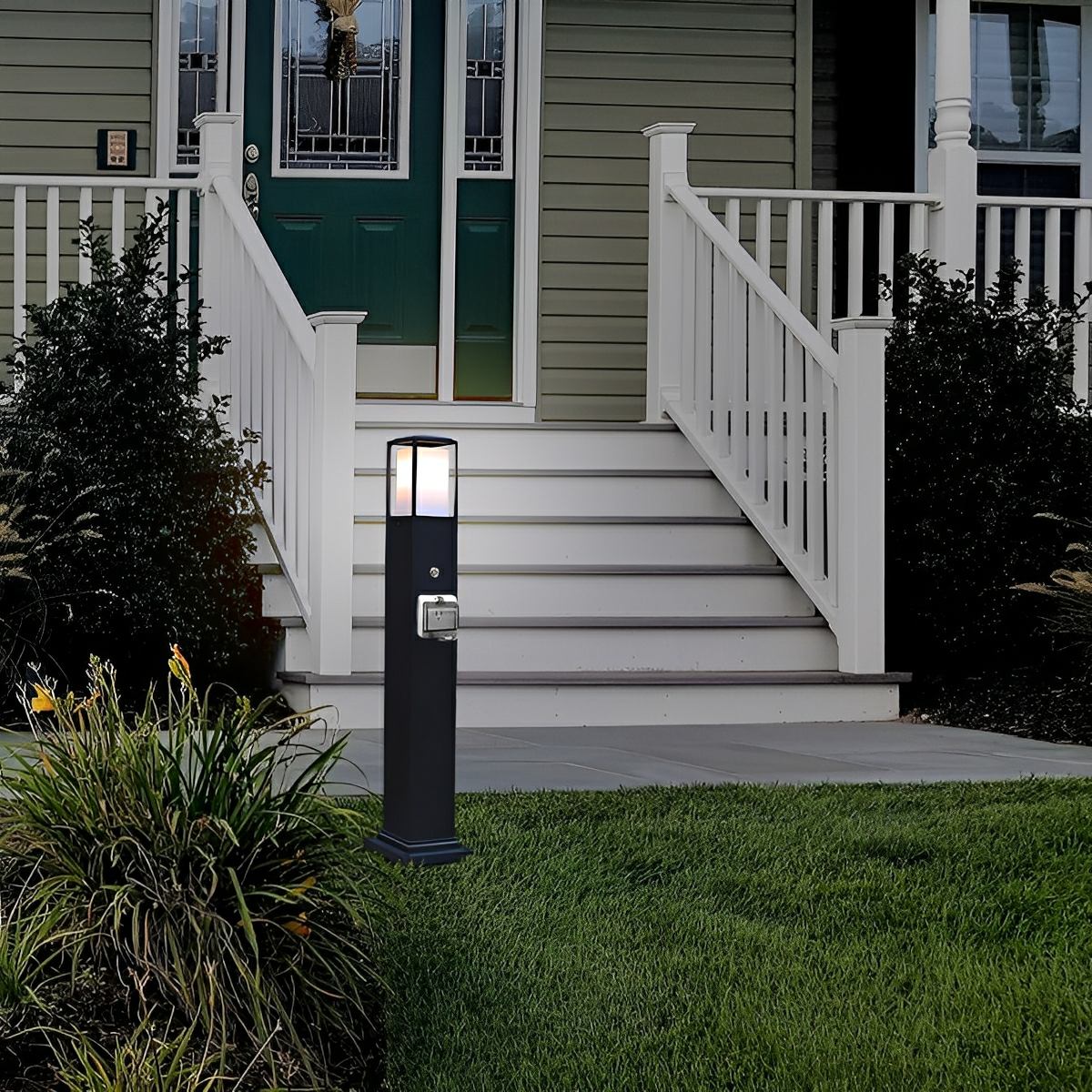 Modern Waterproof Outdoor LED Landscape Path Lights with Socket Charging Station