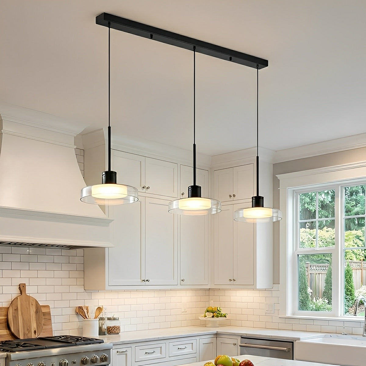 Modern Minimalist Glass Indoor Bar Pendant Lights