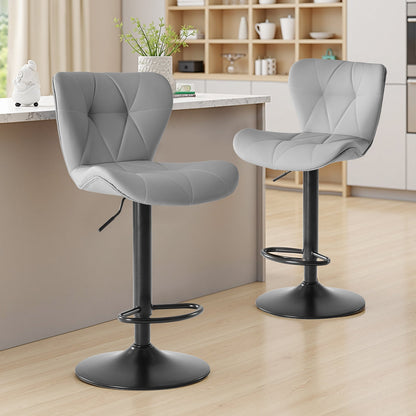 2 Pack Modern Ergonomic Adjustable Swivel Bar Stools - Flyachilles