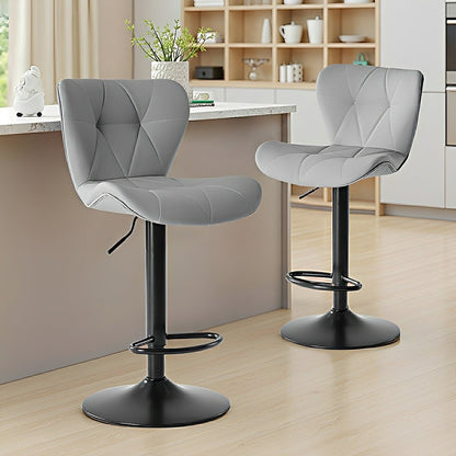 2 Pack Modern Ergonomic Adjustable Swivel Bar Stools - Flyachilles