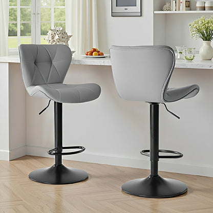 2 Pack Modern Ergonomic Adjustable Swivel Bar Stools - Flyachilles