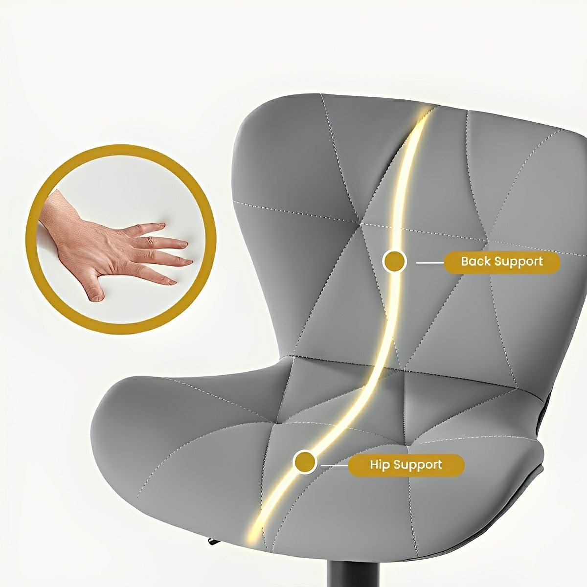 2 Pack Modern Ergonomic Adjustable Swivel Bar Stools - Flyachilles