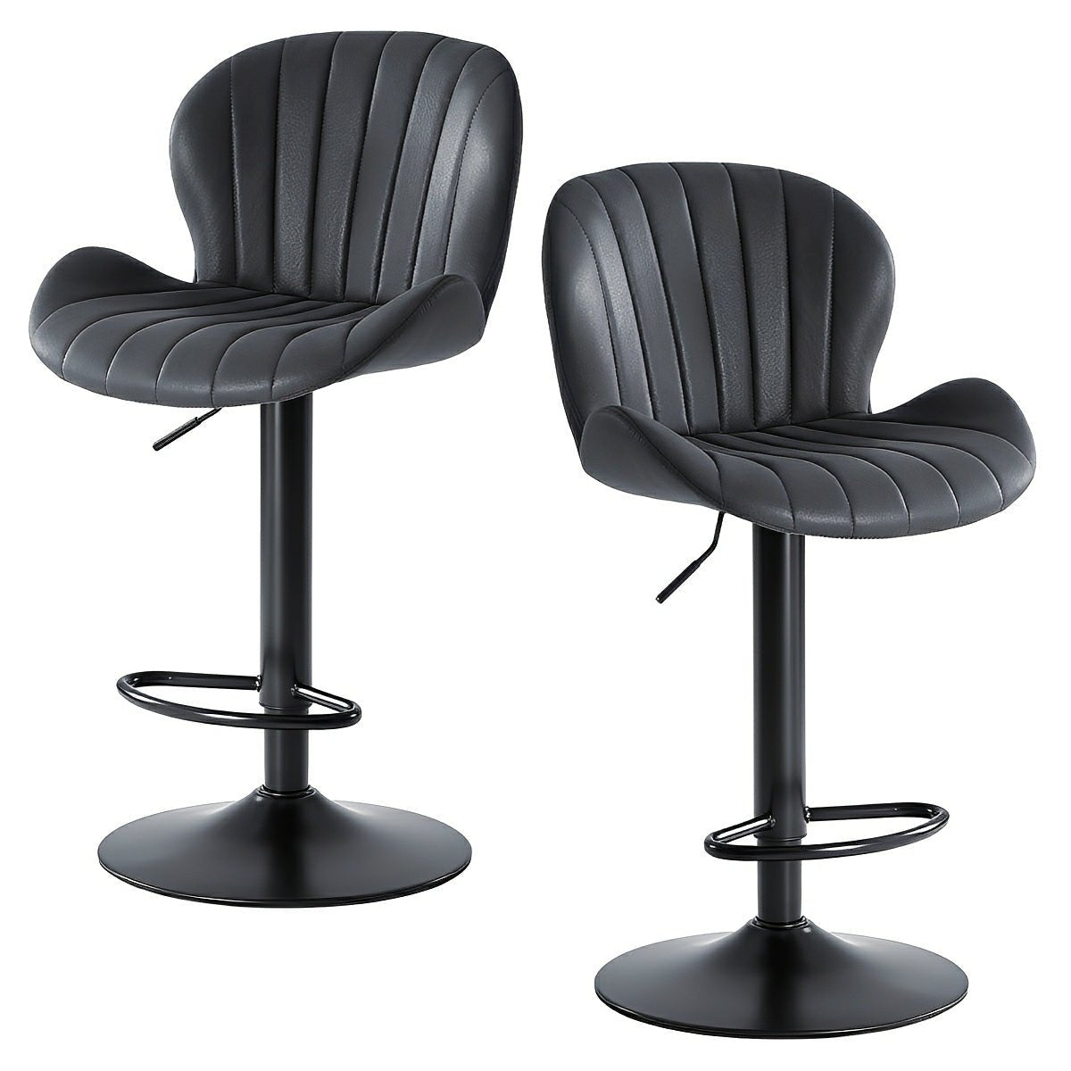 2 Pack Modern Ergonomic Swivel Bar Stools - Flyachilles