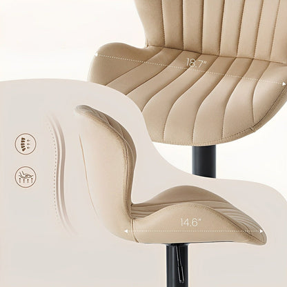 2 Pack Modern Ergonomic Swivel Bar Stools - Flyachilles