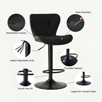 2 Pack Modern Ergonomic Swivel Bar Stools - Flyachilles
