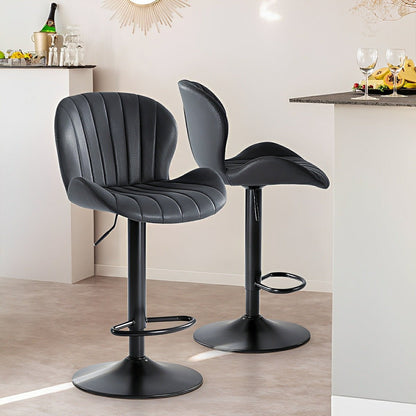 2 Pack Modern Ergonomic Swivel Bar Stools - Flyachilles