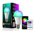 2 Pcs Dimmable WiFi Wireless E26 Smart LED Light Bulbs RGB CCT - Flyachilles