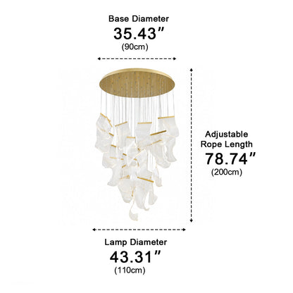 Modern Luxury Sculptural Ribbon LED Chandelier