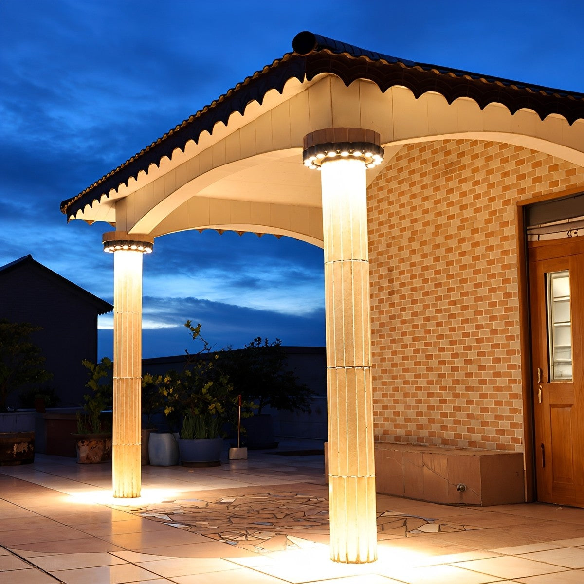Outdoor Waterproof Ring  Round LED Column Tree Light Spot Lights
