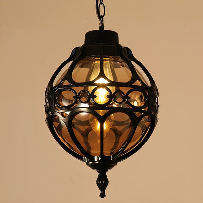 Waterproof Aluminum Glass Ball Outdoor Chandelier Light Hanging Light
