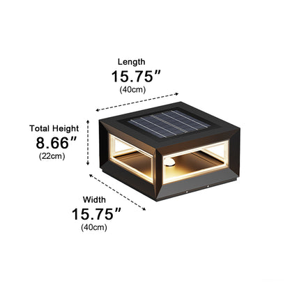 Rectangular Modern Stainless Steel Waterproof LED Outdoor Post Lights