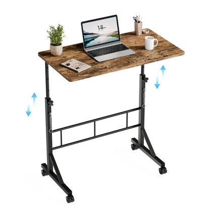 31.5" Adjustable Mobile Rolling Ergonomic Office Desk - Flyachilles