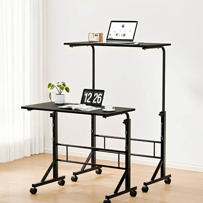 31.5" Adjustable Mobile Rolling Ergonomic Office Desk - Flyachilles