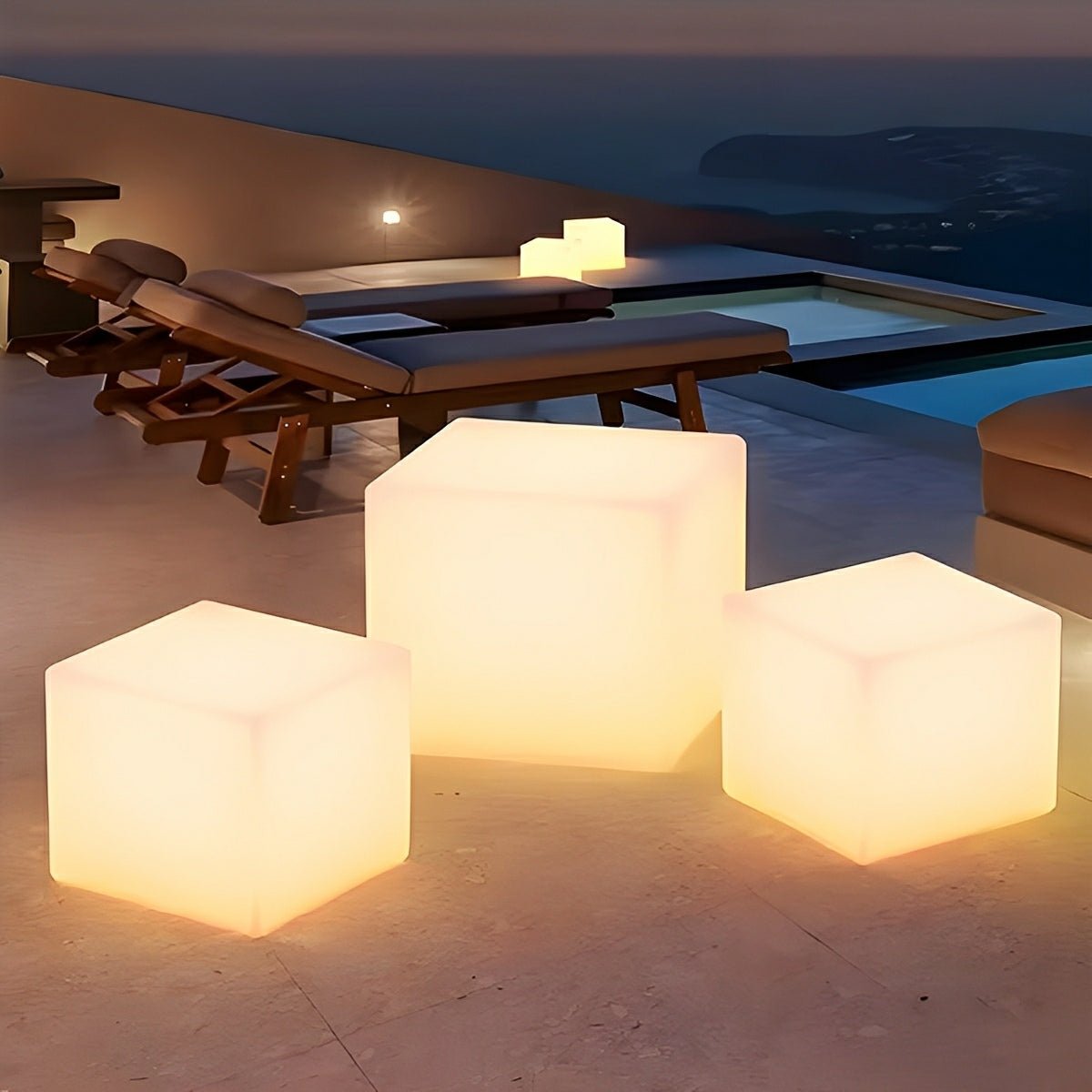 360 ° Modern Minimalist Cube Outdoor Floor Lamp - Flyachilles