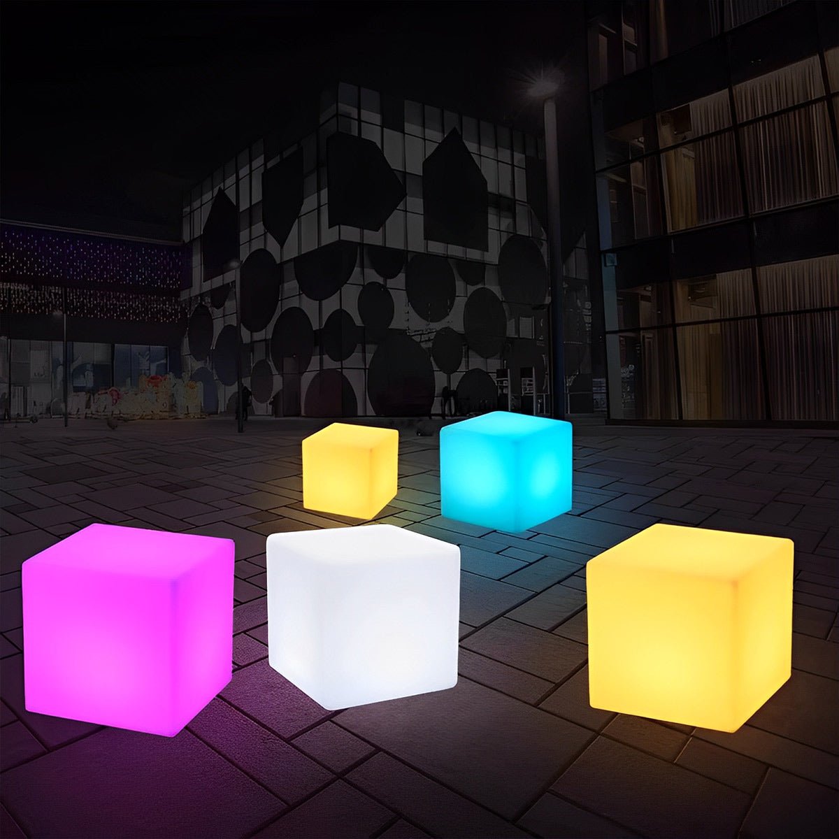 360 ° Modern Minimalist Cube Outdoor Floor Lamp - Flyachilles