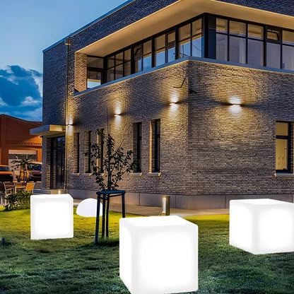 360 ° Modern Minimalist Cube Outdoor Floor Lamp - Flyachilles