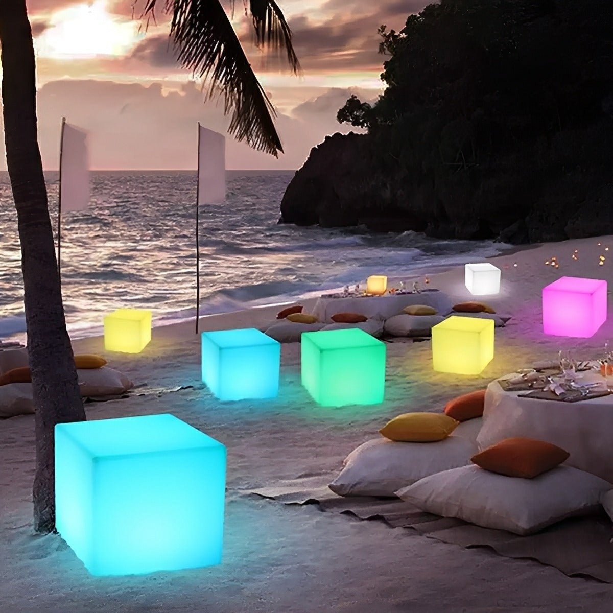 360 ° Modern Minimalist Cube Outdoor Floor Lamp - Flyachilles