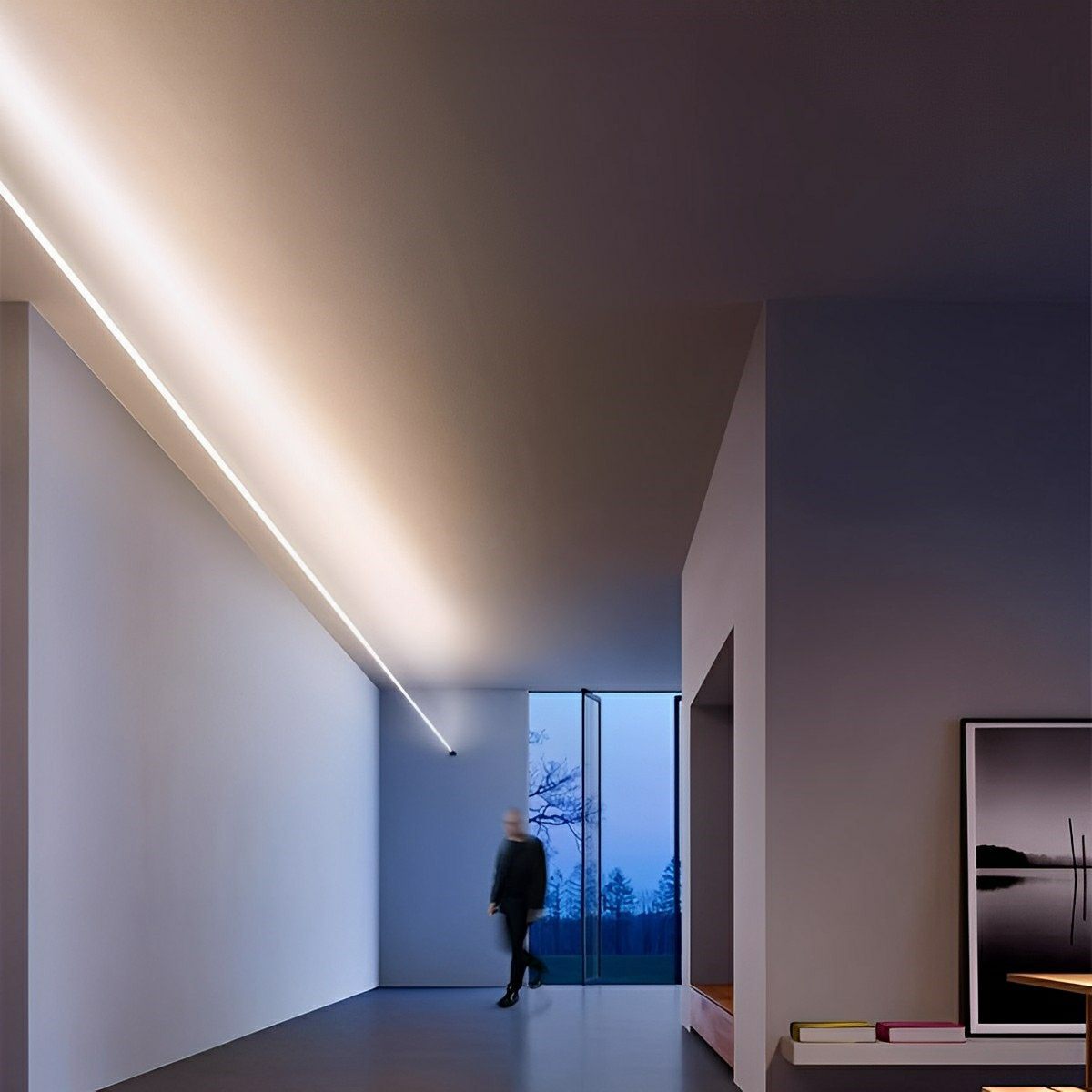 360° Modern Minimalist Rotatable LED Strip Lights Linear Light Skyline ...