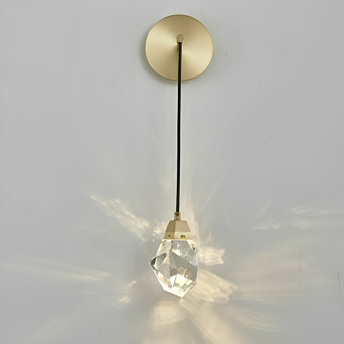 Modern Luxury Faceted Crystal Wall Sconce