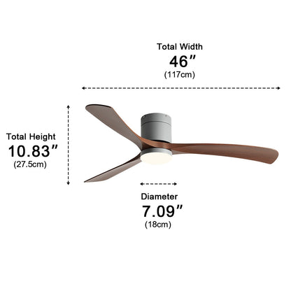 Modern Dimmable Ceiling Fan with Light
