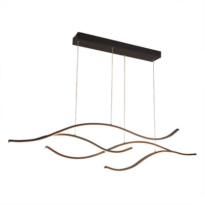 Modern Wave LED Linear Pendant Light